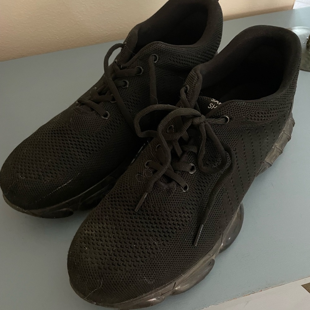 Black Steel Toe Work Sneakers